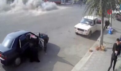 Azerbaycan’ın Berde kentine bombaların düşme anı görüntülendi | Video
