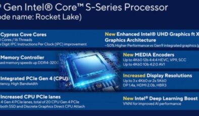 Intel 11. Nesil işlemcilerle karşımıza çıktı