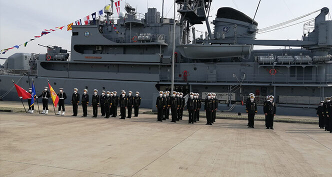 NATO Daimi Mayın Karşı Tedbirleri Deniz Görev Grubu-2’nin komutası Türk Deniz Kuvvetleri Komutanlığı’na devredildi