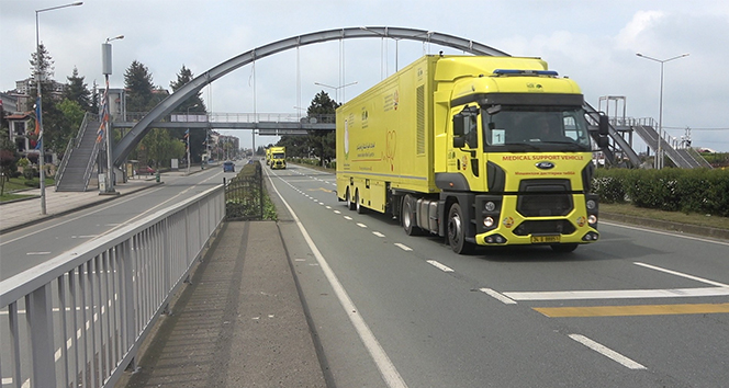 Tacikistan’a yardım tırı konvoyu