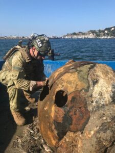MSB: 'Balıkçı teknesinin ağına takılıp güverteye alınan deniz mayını imha edildi'