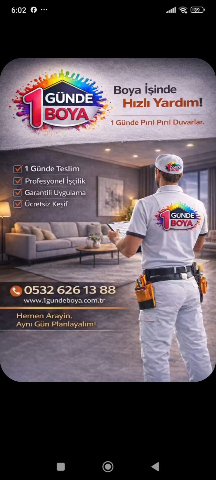 Üsküdar’da 1GÜNDE BOYA ile Profesyonel Boya Hizmetlerini Sunuyoruz