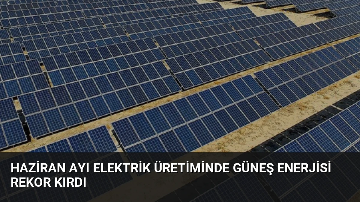 Haziran Ayı Elektrik Üretiminde Güneş Enerjisi Rekor Kırdı