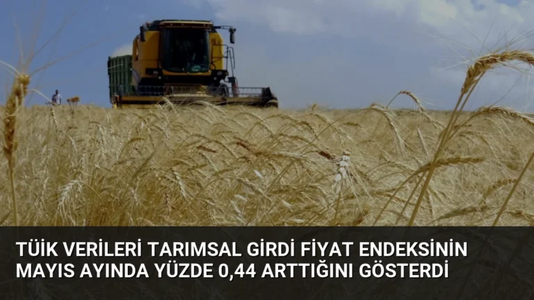 TÜİK Verileri Tarımsal Girdi Fiyat Endeksinin Mayıs Ayında Yüzde 0,44 Arttığını Gösterdi
