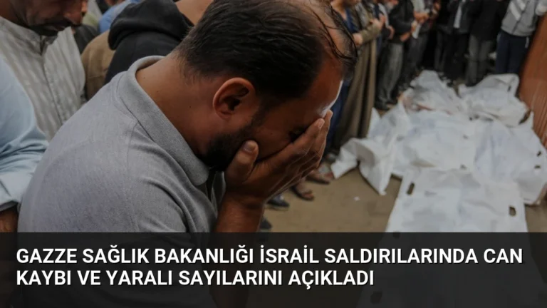 Gazze Sağlık Bakanlığı İsrail Saldırılarında Can Kaybı ve Yaralı Sayılarını Açıkladı